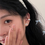 DAIIIBABYYY  -  Design Sweet Cool Style Bow Knot Earrings for Women Simple Korean Bow Earings Piercing Elegant Y2K Jewelry Gifts Dropshipping