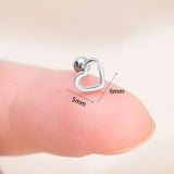 DAIIIBABYYY  -  1Pc Stainless Steel Star Moon Mini Earrings for Women Jewelry  Fashion Heart Butterfly Piercing Stud Earrings for Mother Day