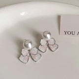 DAIIIBABYYY  -  Luxury Blue Gradient Crystal Butterfly Flower Pearl Earrings Flower Geometric Women Korean Fashion Kpop Tassel Earring
