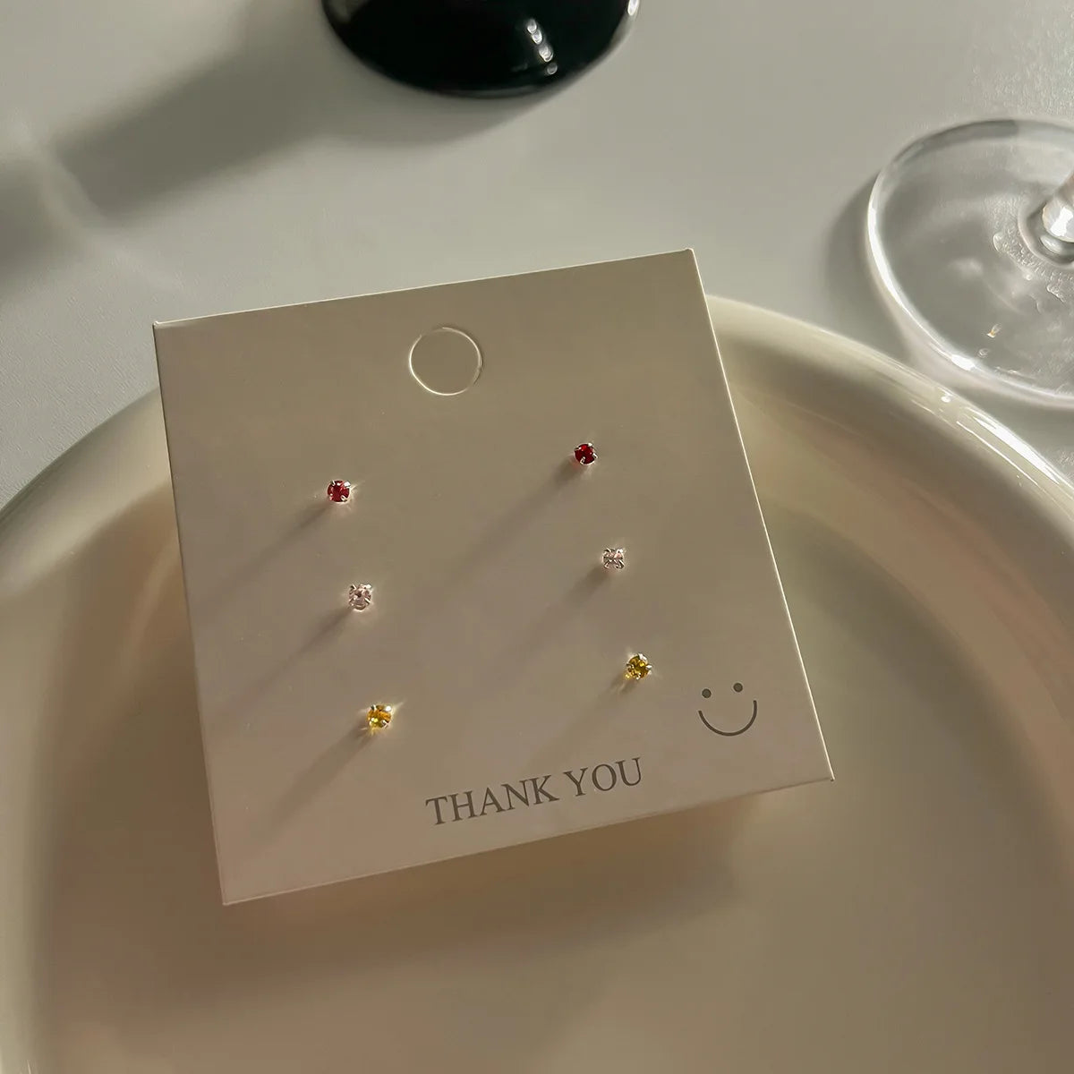 DAIIIBABYYY  -  Elegant Shiny Rhinestone Colorful Earrings Set for Women Wedding Jewelry Gift Girls Fashion Charm Zircon Stud Earing