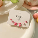 DAIIIBABYYY  -  Cute Funny Monster Eyes Stud Earrings Set Women Y2K Kpop Fashion C-Shape Earring Set Goth Jewelry brincos Accessories
