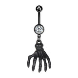 DAIIIBABYYY  -  Fashion Crystal Stainless Steel Flower Butterfly Belly Piercing for Women Silver Color Belly Button Rings Body Jewelry