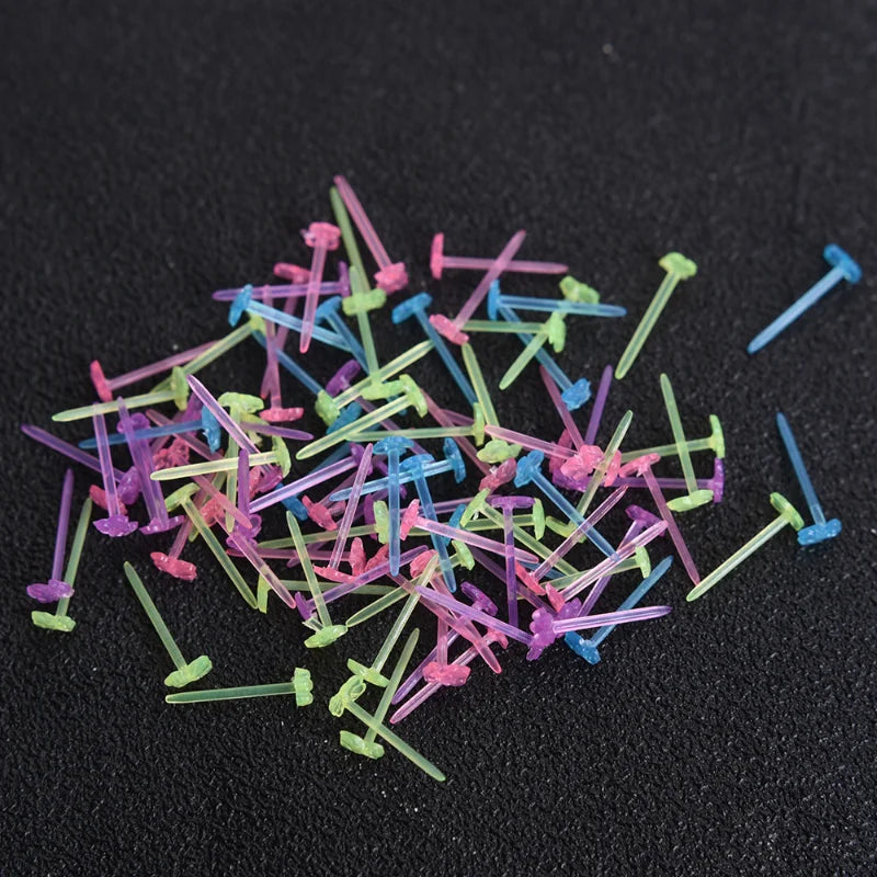 DAIIIBABYYY   -  Bear Anti-allergy Plastic Earrings PinsTransparent Rainbow Mix Color Stud Earrings for Women Jewelry Accessroies