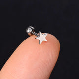 DAIIIBABYYY  -  1Pc Stainless Steel Star Moon Mini Earrings for Women Jewelry  Fashion Heart Butterfly Piercing Stud Earrings for Mother Day