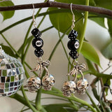 DAIIIBABYYY  -  handmade skull lucky cherry cherries grunge earrings eight balls black dice