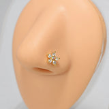 DAIIIBABYYY  -  1PC Stainless Steel Small Nose Rings Crystal Zircon Butterfly Flower Heart Nose Studs 20G Body Piercing Jewelry For Women Men