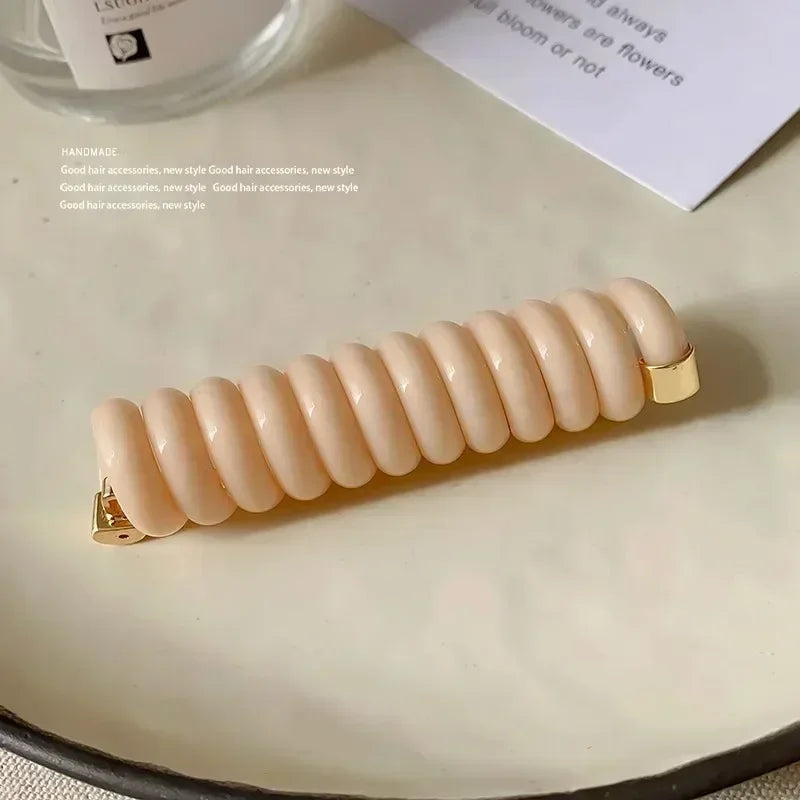 DAIIIBABYYY  -  Long Telephone Line Spiral Hair Bands Women Girls Fashion Elastic Rubber Band Ponytail Holder Hair Accessories Ornaments Rings