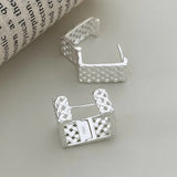 DAIIIBABYYY  -  Hollow Geometric Hoop Earrings For Women Couples Heavy Industry Simple Personality Hip Hop Prevent Allergy Party Jewelry