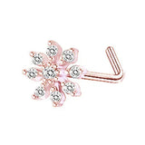 DAIIIBABYYY  -  1PC Stainless Steel Small Nose Rings Crystal Zircon Butterfly Flower Heart Nose Studs 20G Body Piercing Jewelry For Women Men