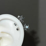 DAIIIBABYYY  -  One Piece Design Heart-shaped Love Wings Faux Fairy Wand Shape Earrings Women's New Trend Party Accessories Holiday Jewelry Gift