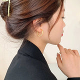 DAIIIBABYYY  -  New Fashion Classics Simple Round Hoop Earrings for Women Circle Girls Shiny Delicate Party Womens Jewelry New Arrival