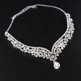 Bridal Jewelry Sets Wedding Jewellery Set Bridal Jewelry Necklace Earings for Women Rhinestone Crystal Bride Accessories Fashion daiiibabyyy
