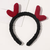 Autumn Winter Fleece Head Hoop For Women Children Cartoon Antlers Hair Hoop Fashion Xmas Hair Accessories Plush Simple Headband daiiibabyyy