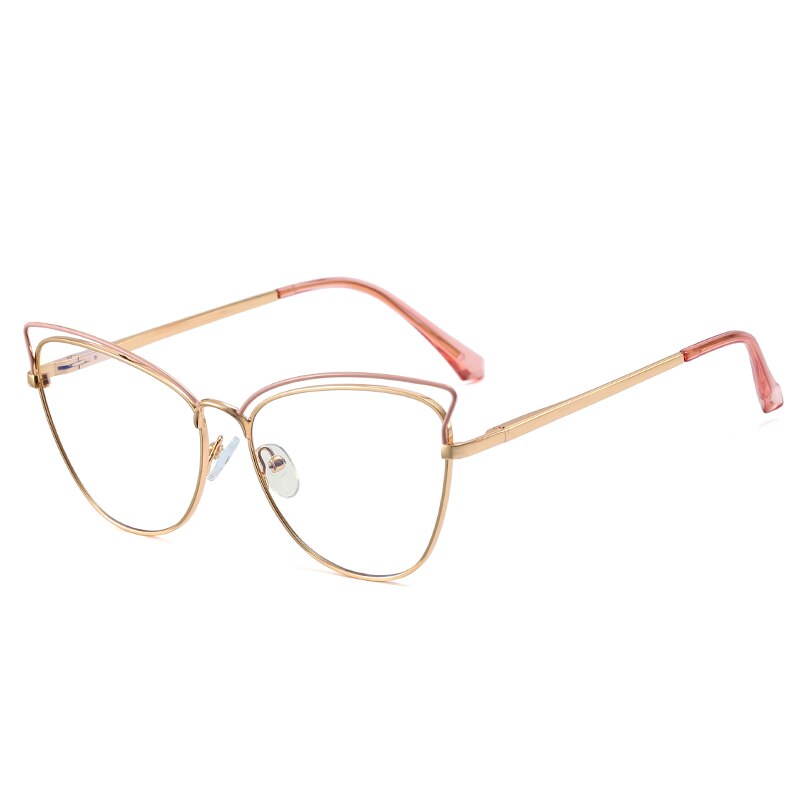Anti-Blue Blocking Glasses New Trends Cat Eye Women's Glasses Frame Fashion Design Oversized Optical Fashion Decorative Glasses