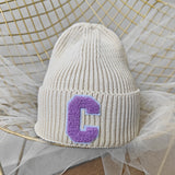 Bonnets Big C Letter Woolen Hat Designer Bonnets Women New Warm Ear Protection Knitted Hat Adult COTTON женская шапка daiiibabyyy