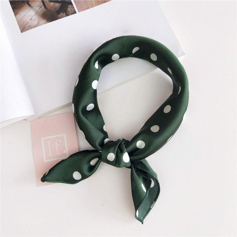 50*50cm Square Silk Scarf Women Headband Fashion Print Hair Scarf Neck Scarfs Office Hair Band Hand Kerchief Female Bandana daiiibabyyy