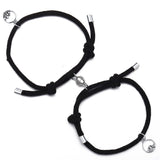 2pcs Star Moon Magnetic Couple Bracelet Set for Men Women Trendy Handmade Rope Chain Friendship Bracelet Adjustable Jewelry daiiibabyyy