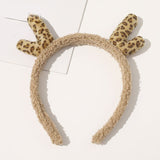 Autumn Winter Fleece Head Hoop For Women Children Cartoon Antlers Hair Hoop Fashion Xmas Hair Accessories Plush Simple Headband daiiibabyyy