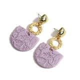 AENSOA Multiple Fashion Handmade Polymer Clay Earrings Multicolor Geometric Round Circle Flowers Drop Pendant Layered Earrings daiiibabyyy