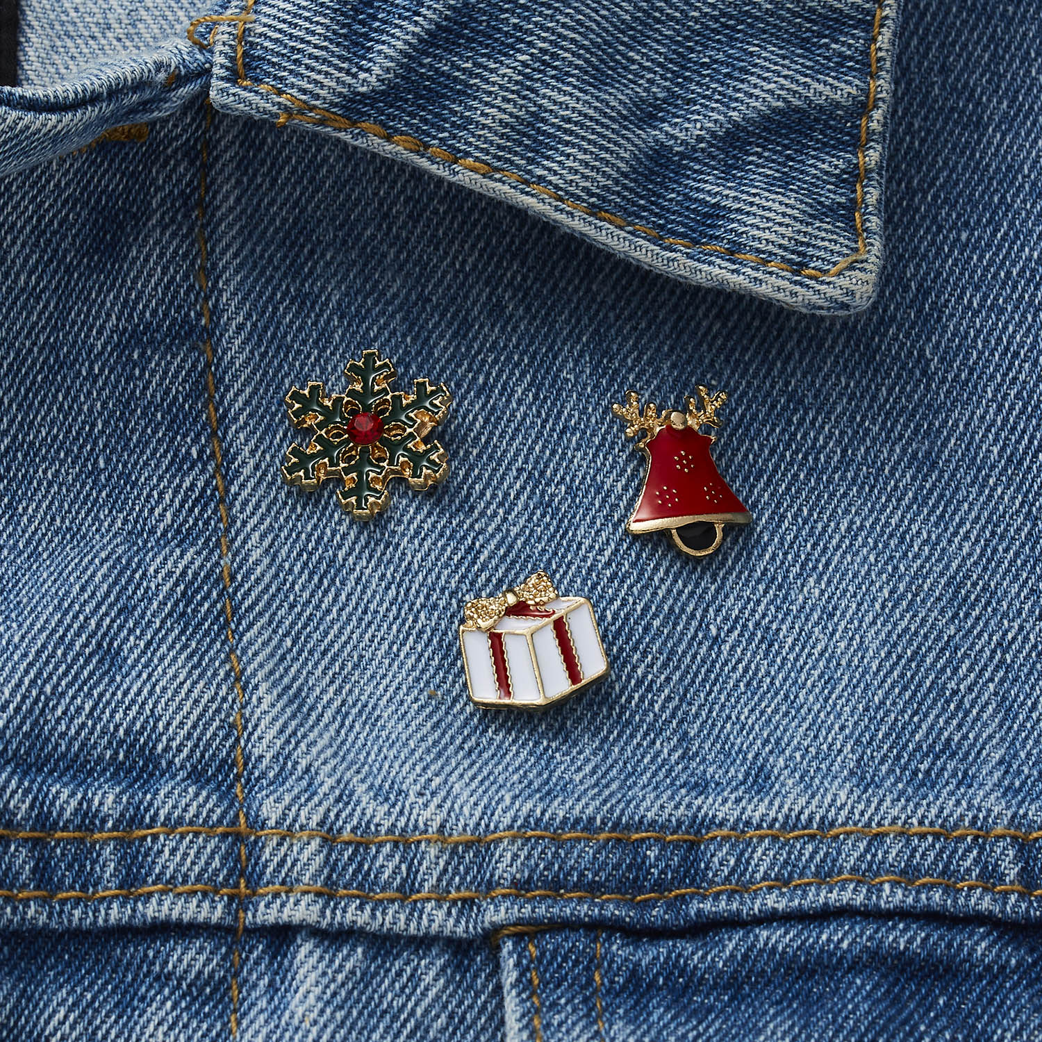 3pcs/set Merry Christmas Brooches Snowflake Tree Elk Socks Enamel Badge Small Brooch Women Fashion Party Jewelry  Xmas Gifts daiiibabyyy
