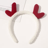 Autumn Winter Fleece Head Hoop For Women Children Cartoon Antlers Hair Hoop Fashion Xmas Hair Accessories Plush Simple Headband daiiibabyyy
