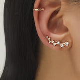 Bohemian NO Piercing Crystal Rhinestone Ear Cuff Earrings for Women Wrap Stud Clip Earrings Girl Trendy Earrings Jewelry Bijoux daiiibabyyy