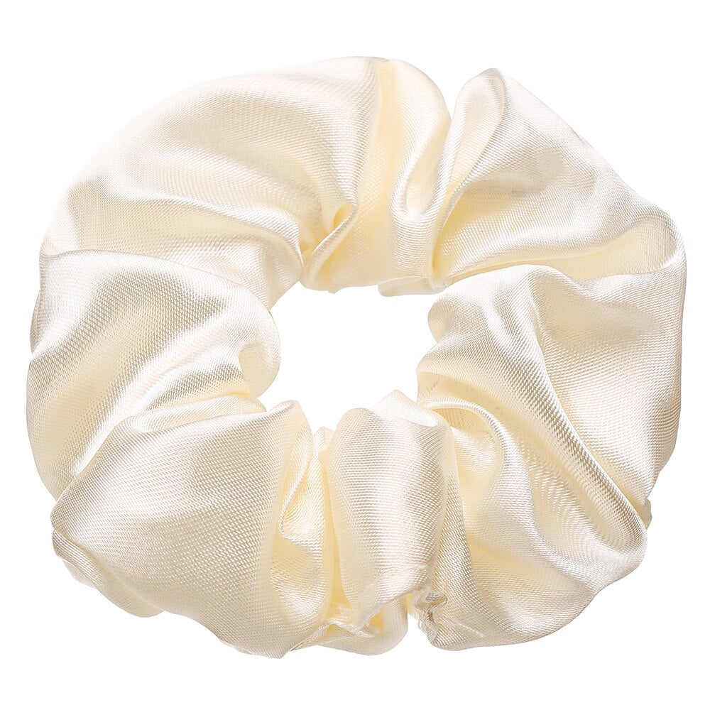 3.9 inch Women Silk Scrunchie Elastic Handmade Multicolor Hair Band Ponytail Holder Headband Hair Accessories daiiibabyyy