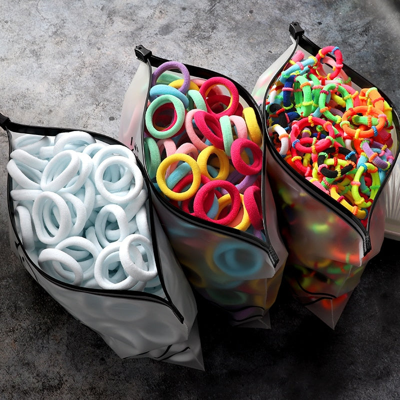 60/100pcs/Set Girls Nylon Rubber Bands Elastic Hair Bands Hair Accessories Children Ponytail Holder Headband Kids Ornaments Gift daiiibabyyy