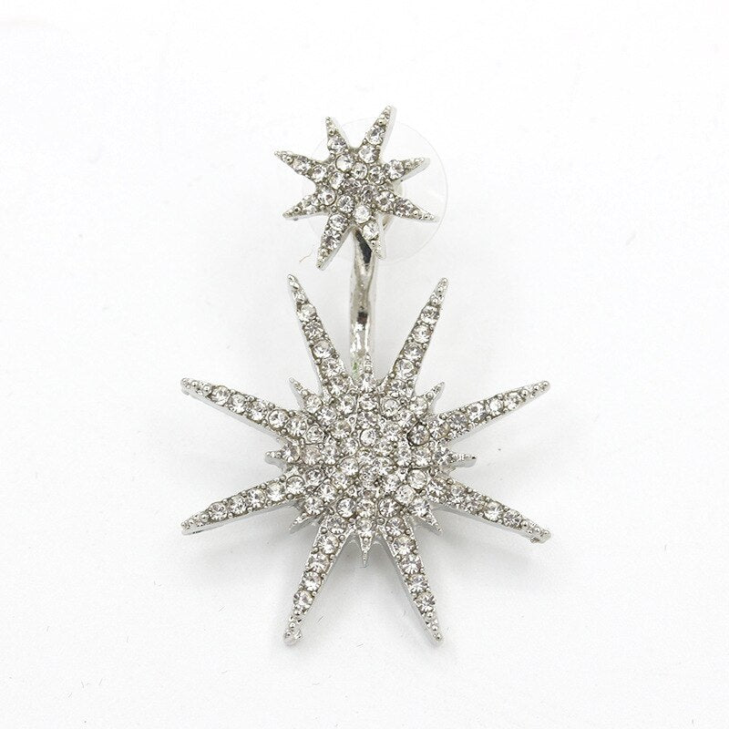 Beautiful Shiny Star Hanging Earrings for Women Statement Fashion Funny Female Earring Sparkle Crystal Star Geometry Jewelry Za daiiibabyyy