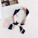 50*50cm Square Silk Scarf Women Headband Fashion Print Hair Scarf Neck Scarfs Office Hair Band Hand Kerchief Female Bandana daiiibabyyy
