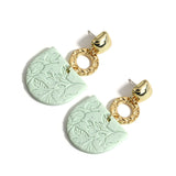 AENSOA Multiple Fashion Handmade Polymer Clay Earrings Multicolor Geometric Round Circle Flowers Drop Pendant Layered Earrings daiiibabyyy