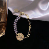 Bracelet for Women Head Portrait Pearl Bracelet Retro Simple Bracelet Fashion Geometric Pendant Jewelry Accessories Wholesale daiiibabyyy