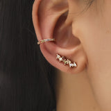 Bohemian NO Piercing Crystal Rhinestone Ear Cuff Earrings for Women Wrap Stud Clip Earrings Girl Trendy Earrings Jewelry Bijoux daiiibabyyy