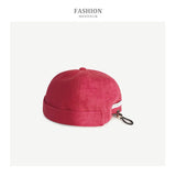 Adjustable Brimless Hat Cotton Hip Hop Caps Docker Sailor Biker Cap Men Women Casual Brimless Skull Beanie Hat Solid Color daiiibabyyy