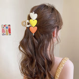 Bilandi  Fashion Hair Clip Sweet Design Heart Shape Barrette Stick Hairpin Hair Claw Clips For Headwear Hair Accessory daiiibabyyy