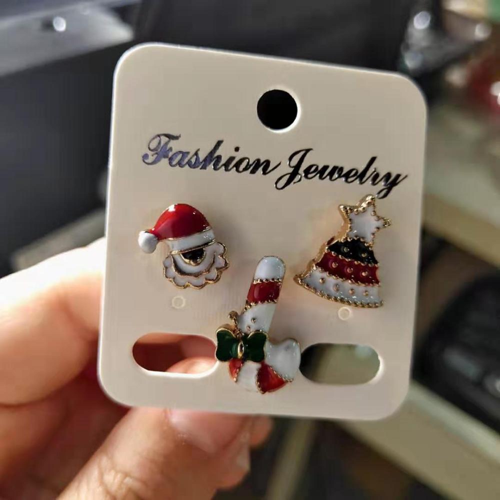 3pcs/set Merry Christmas Brooches Snowflake Tree Elk Socks Enamel Badge Small Brooch Women Fashion Party Jewelry  Xmas Gifts daiiibabyyy