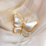 Brooch new Fashion beauty Women gold Zinc Alloy crystal exquisite flower butterfly insect pins hot sale party Gift man daiiibabyyy