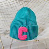 Bonnets Big C Letter Woolen Hat Designer Bonnets Women New Warm Ear Protection Knitted Hat Adult COTTON женская шапка daiiibabyyy