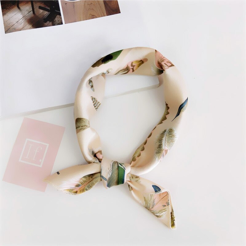 50*50cm Square Silk Scarf Women Headband Fashion Print Hair Scarf Neck Scarfs Office Hair Band Hand Kerchief Female Bandana daiiibabyyy