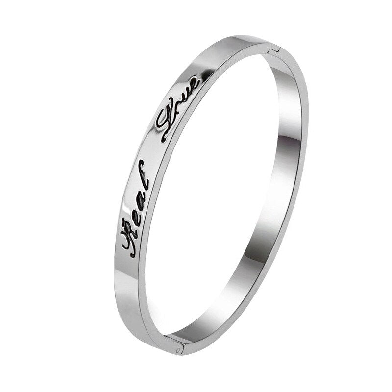 Bracelet for Women Fashion Resizable Unisex Love Bangles Bracelet Letter Charm Luxury Jewlery Accessories Wholesale daiiibabyyy