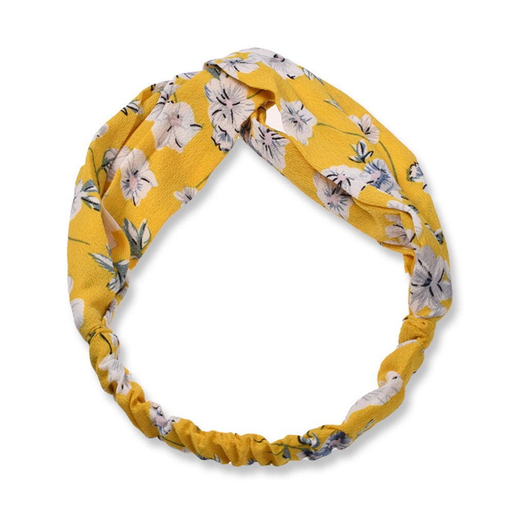 Bohemian Retro Print Turban Hairband Cross Turban for Girl Ladies Headband Hair Accessories daiiibabyyy