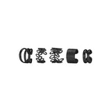 5 Pcs Set of Non-perforated Ear Bone Clip Hollow Earrings Personality Gold Foil Retro Hollow Multi-layer Fashion Female Jewelry daiiibabyyy