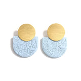 AENSOA Multiple Fashion Handmade Polymer Clay Earrings Multicolor Geometric Round Circle Flowers Drop Pendant Layered Earrings daiiibabyyy