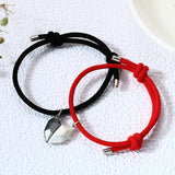 2Pcs Magnetic Couple Bracelets Lovers Spaceman Astronaut Pendant Distance Faceted Charm Bracelet Men Women Wedding Jewelry Gift daiiibabyyy