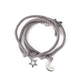 2pcs Star Moon Magnetic Couple Bracelet Set for Men Women Trendy Handmade Rope Chain Friendship Bracelet Adjustable Jewelry daiiibabyyy
