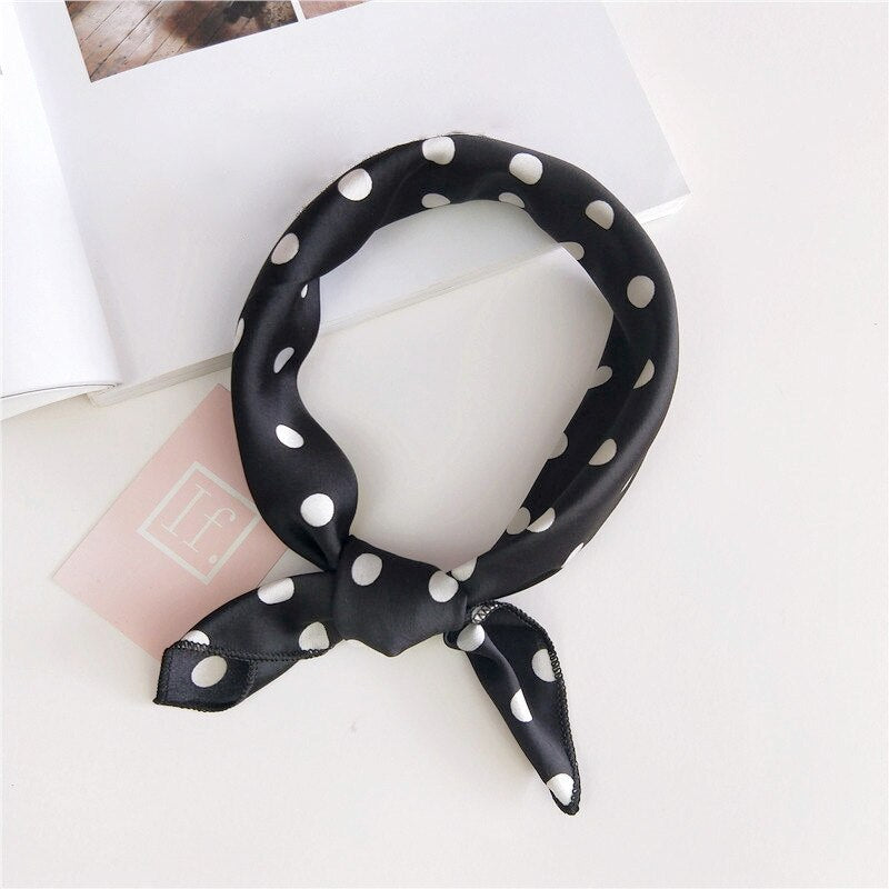 50*50cm Square Silk Scarf Women Headband Fashion Print Hair Scarf Neck Scarfs Office Hair Band Hand Kerchief Female Bandana daiiibabyyy