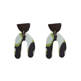 AENSOA Multiple Fashion Handmade Polymer Clay Earrings Multicolor Geometric Round Circle Flowers Drop Pendant Layered Earrings daiiibabyyy