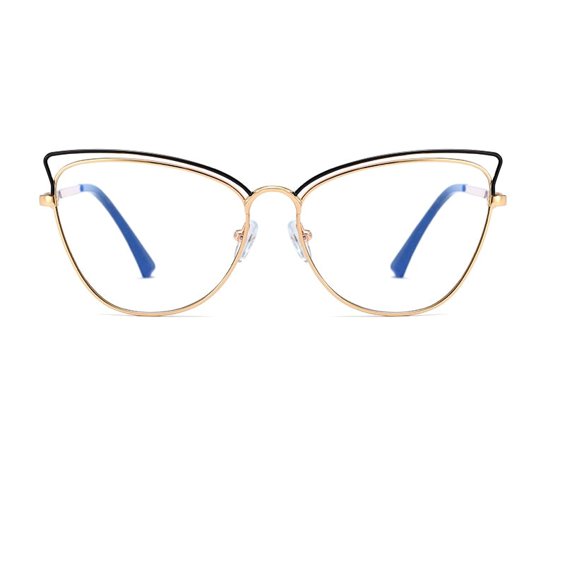 Anti-Blue Blocking Glasses New Trends Cat Eye Women's Glasses Frame Fashion Design Oversized Optical Fashion Decorative Glasses