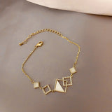 Bracelet for Women Fashion Crystal Square Bracelet Women's Simple Friendship Luxury Bracelet Jewelry Accessories Wholesale daiiibabyyy