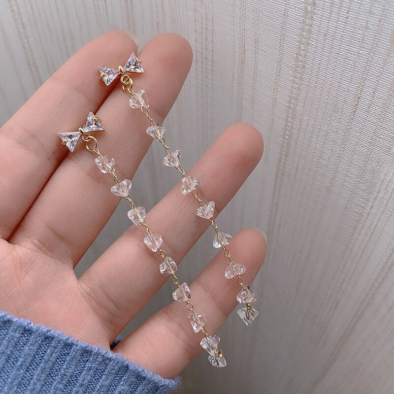 Alloy Earrings for Women Fashion Long retro Tassel Jewelry Pearl Earrings Jewelry accessories Wholesale daiiibabyyy